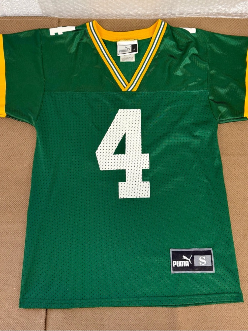 Vintage Puma green Bay Packers Brett Favre jersey